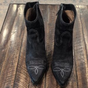 Donald J Pliner Black Suade Boots